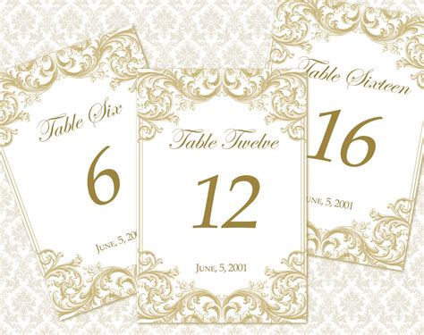 Diy Printable Wedding Table Number Template By Weddingsbyjaniev