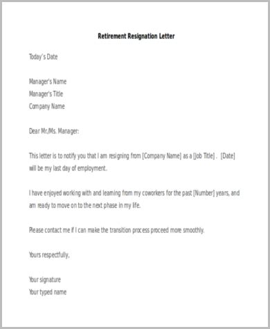 Even though it may not always be accepted, it is always a good gesture to offer assistance to the company in the transition phase to make it easier for them. FREE 9+ Sample Resignation Letters in MS Word | PDF