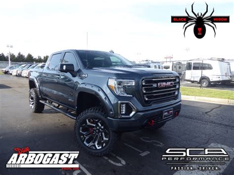 New 2020 Gmc Sierra 1500 At4 Black Widow Lifted Truck 4d Crew Cab In