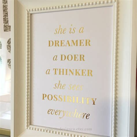 Shes A Dreamer A Doer A Thinker She Sees Possibility Etsy