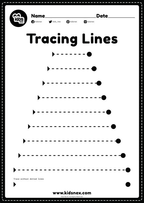 Line Tracing Preschool Worksheets