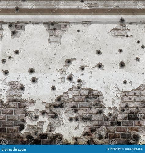 A Wall Full Of Bullet Holes Stock Illustration Illustration Of
