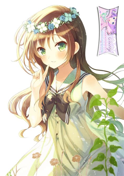 Cute Anime Nature Girl Extracted Bycielly By