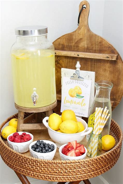 Lemonade Stand Printables Diy Lemonade Lemonade Bar Lemon Themed