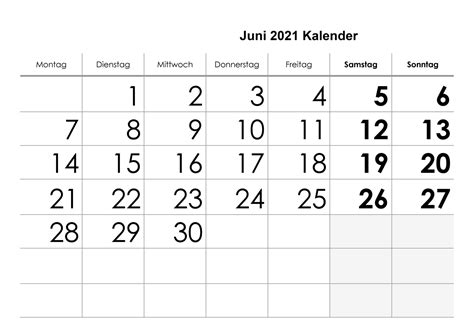 Juni 2021 Kalender The Beste Kalender