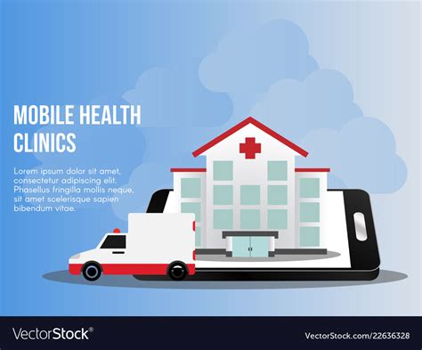 Mobile Health Clinics Concept Design Template Vector Image