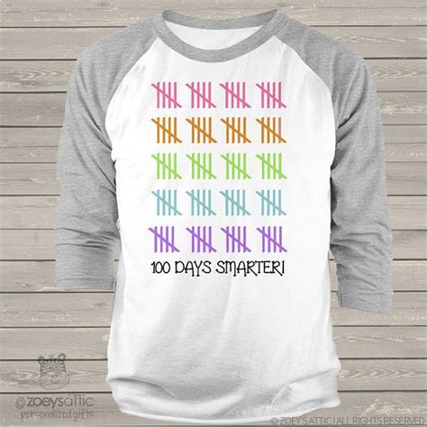 teacher shirt 100 days smarter fun hundred day raglan shirt for teachers 22mscl 012 r etsy