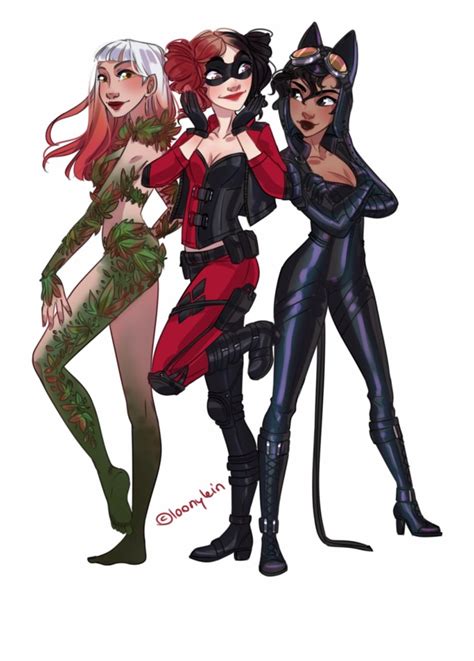 Harley Quinn Catwoman And Poison Ivy Wallpapers Wallpaper Cave