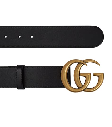 Gucci Black Leather Marmont Belt Harrods Uk