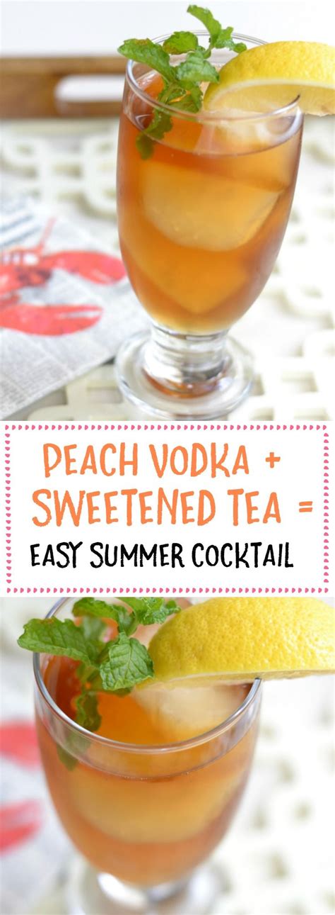 In a large pitcher, combine fresh lemon juice, cranberry juice, vodka,. Peach Vodka & Iced Tea Summer Cocktail | Recipe | Peach ...