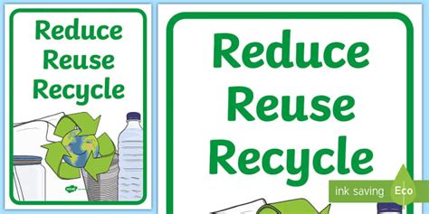 Reduce Reuse Recycle Poster Hecho Por Educadores Twinkl