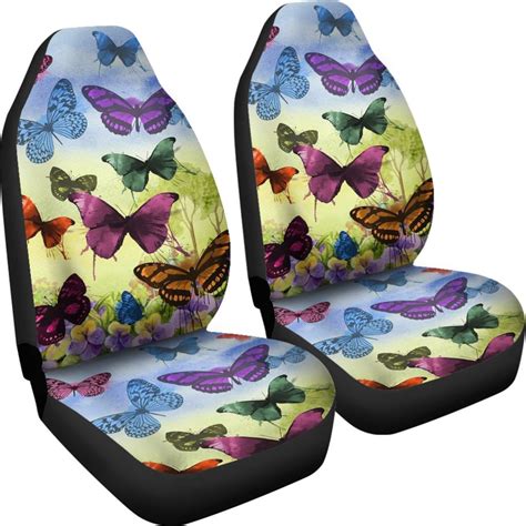 butterfly seat covers set of 2 2 front car seat covers etsy