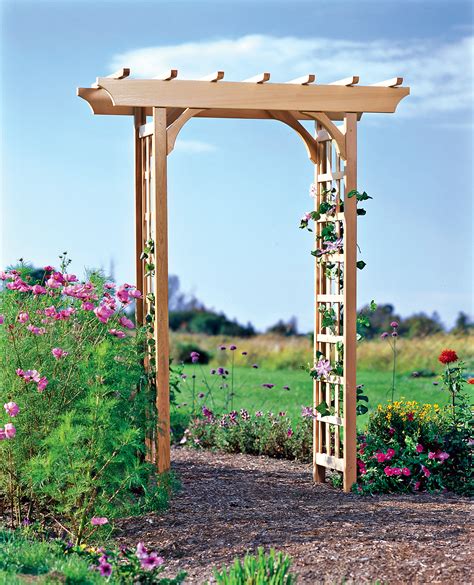 Jardin rose arch | gardener's supply. Rose Trellis: Cedar Rosedale Arch for Climbing Roses ...