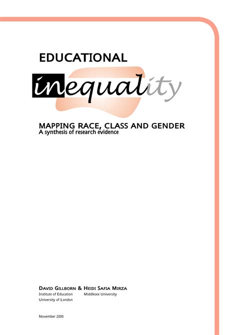 Systemic inequality in education is expanding the wealth gap and. (PDF) EDUCATIONAL INEQUALITY: MAPPING RACE, CLASS AND ...