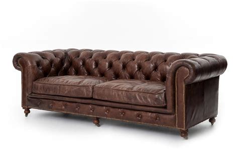 Pair Of Monumental Distressed Leather Chesterfield Sofas Priced Per