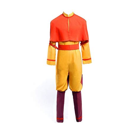 Avatar The Last Airbender Aang Costume Halloween Cosplay Adult Men