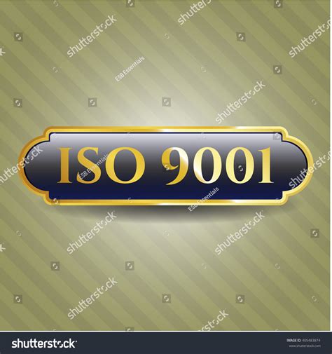 Iso 9001 Shiny Emblem Stock Vector Royalty Free 405483874 Shutterstock