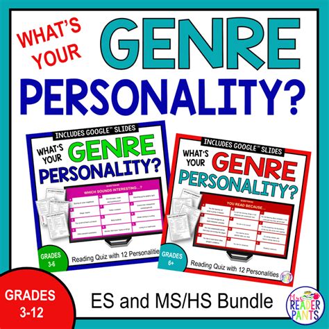 Reading Genre Personality Quiz Bundle Mrs Readerpants