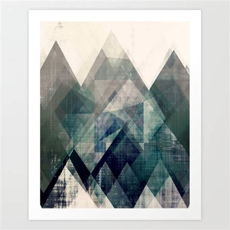 Mountains Print Abstract Print Geometric Wall Art
