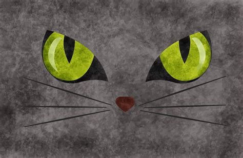 Premium Vector Black Spooky Scary Cat Eyes Background Halloween