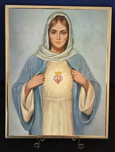 Immaculate Heart Of Mary 11 X 14 Wall Plaque Maryscall