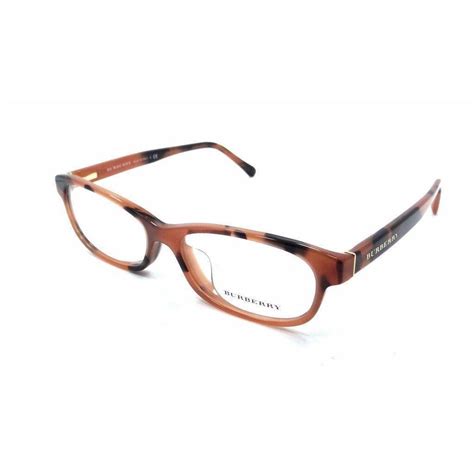 burberry rx eyeglasses frames b 2202f 3518 54x16 spotted amber asian fit italy eyeglasses