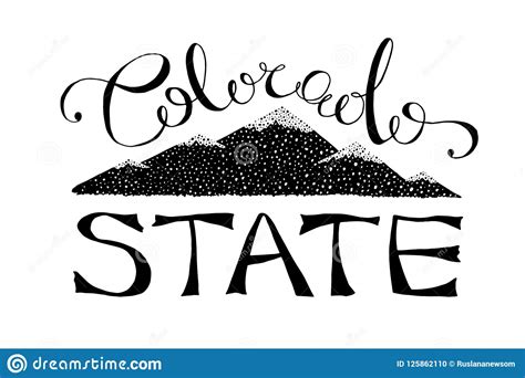 Black And White Colorado State Vector Illustration Monochrome