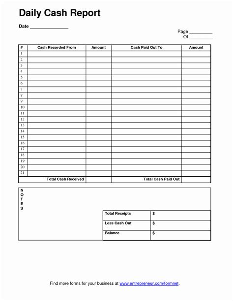 Daily Cash Count Sheet Template Money Template Budget Template Free My Xxx Hot Girl