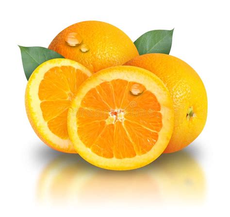 Fruit Orange Sur Le Fond Blanc Photo Stock Image Du Coupure Sain