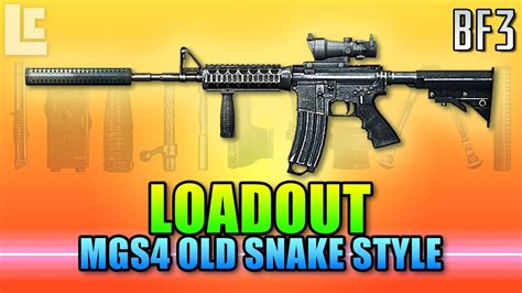Loadout Old Snake M4a1 Metal Gear Solid Style Battlefield 3