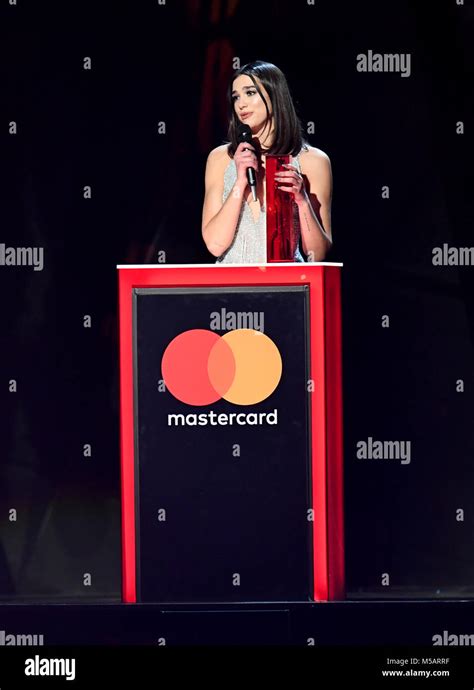 Dua Lipa Accepts The Award For British Solo Female Artist During The