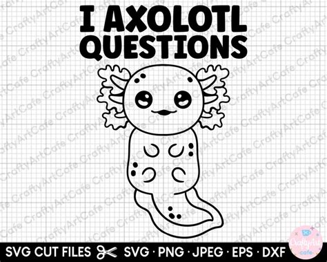 Axolotl Svg Axolotl Png Axolotl Svg Cricut Cut File Commercial Use Etsy