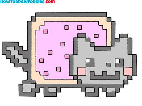 How To Draw Nyan Cat Easy Drawing Tutorial For Kids