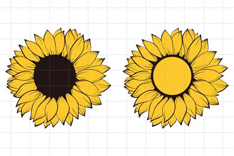 Sunflower Outline Svg Layered Svg Cut File Images Images And Photos