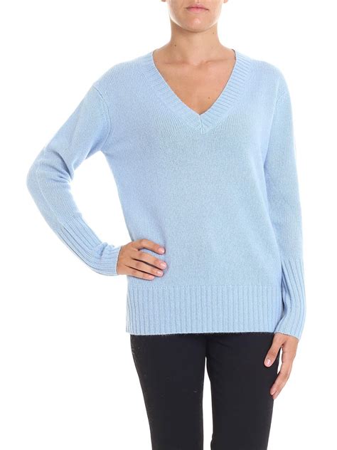 360cashmere Light Blue Cashmere Sweater Lyst