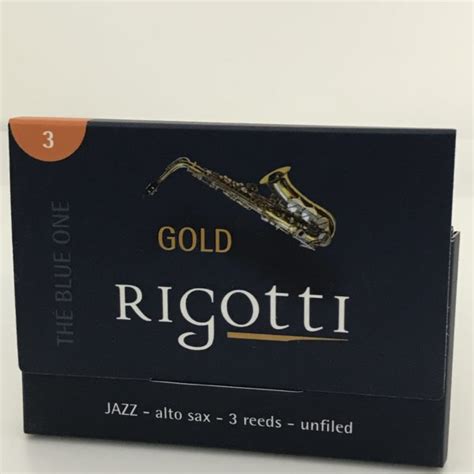 Rigotti Gold Jazz Saxophone Reeds Box Of 3 Shop Reeds On Line