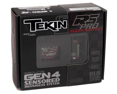 Tekin Rs Pro Black Sensored Brushless Escgen4 Eliminator Motor Combo 45t Tektt2811 Cars