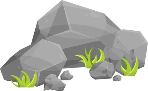 Rock Stones And Boulders In Cartoon Style 8502486 Png