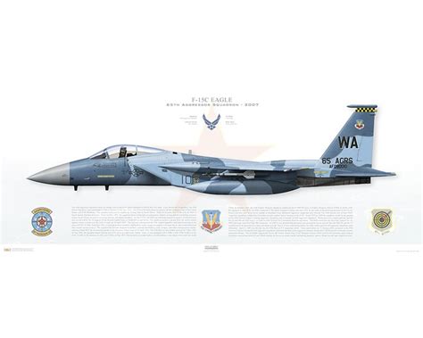 Aircraft Profile Print Of F 15c Eagle 57th Wg 65th Aggressor Squadron