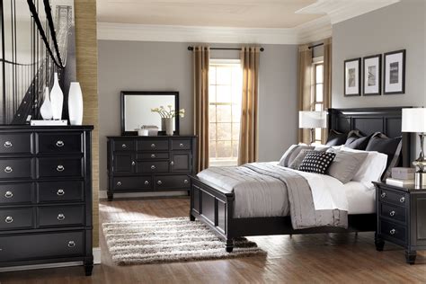 Your master bedroom should be your favorite room in your home. Greensburg 4-Piece Panel Bedroom Set in Black