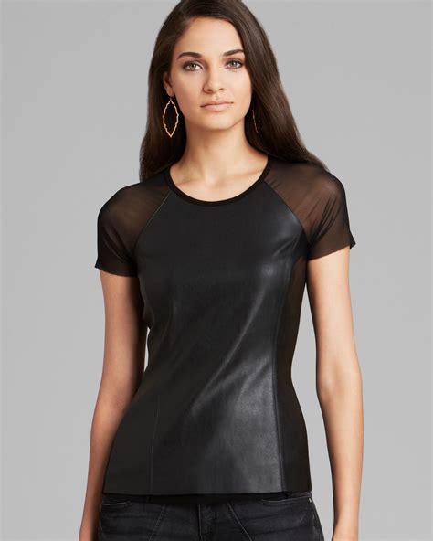 Lyst Bailey 44 Top Faux Leather In Black