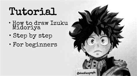 How To Draw Izuku Midoriya Step By Step From My Hero Academia Full