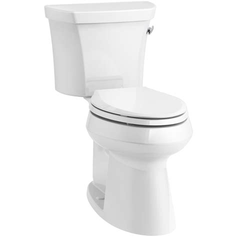 Kohler Highline White Watersense Elongated Chair Height 2 Piece Toilet