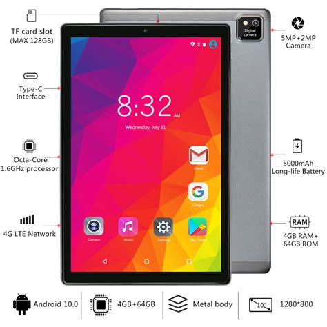 Yotopt U10 4g 101 Inch Tablet Android 100 Octa Core 4g Dual Sim