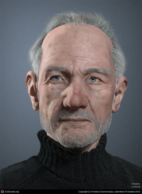Cgtalk Old Man Portrait Frederic Scarramazza 3d Old Man Portrait