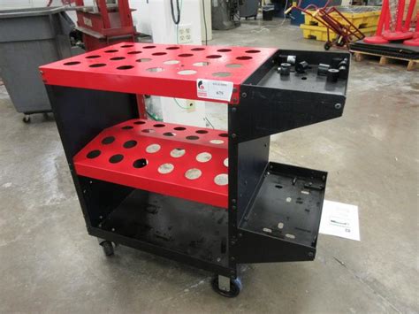 Machines Used Huot Tool Cart With 2 24 Station Tool Shelves 2