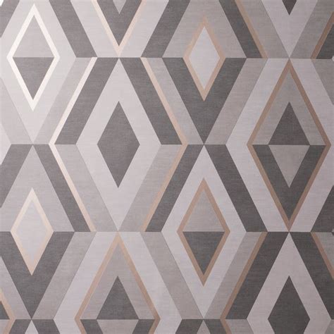 Shard Charcoal Geometric Wallpaper Dunelm