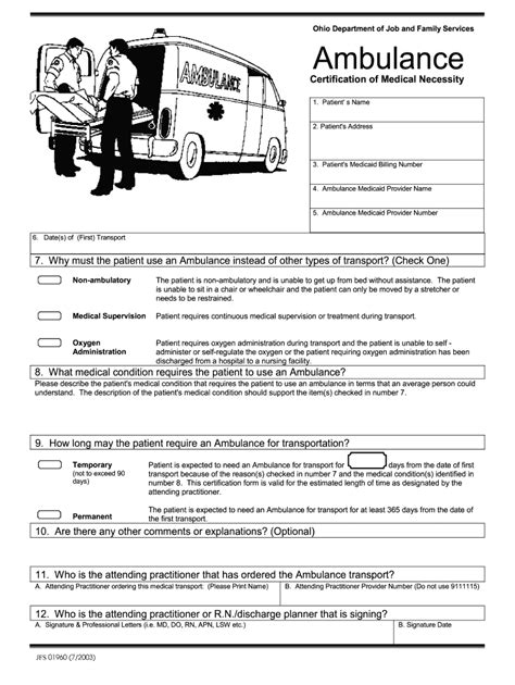 Ambulance Medical Necessity Form Complete With Ease Airslate Signnow