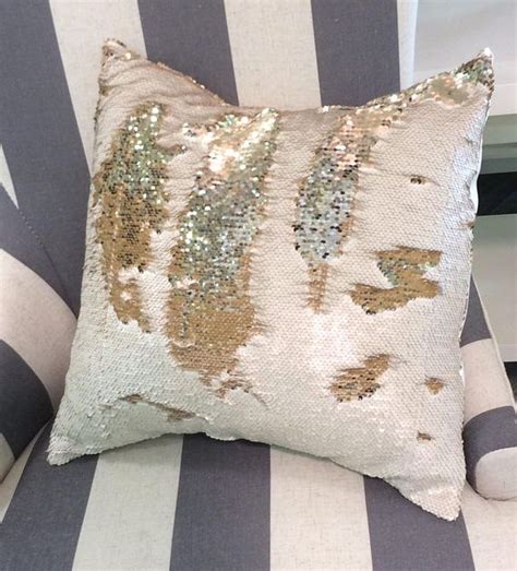 Mermaid Pillow Cover Reversible Sequin Throw Pillow Home Etsy