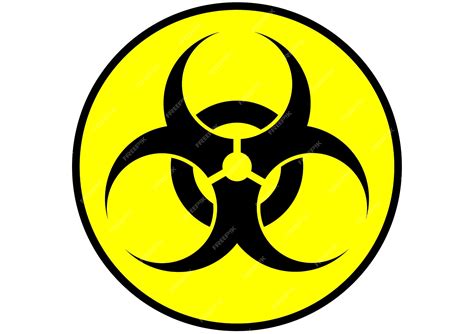 Premium Vector Biohazard Symbol Label Yellow Isolated